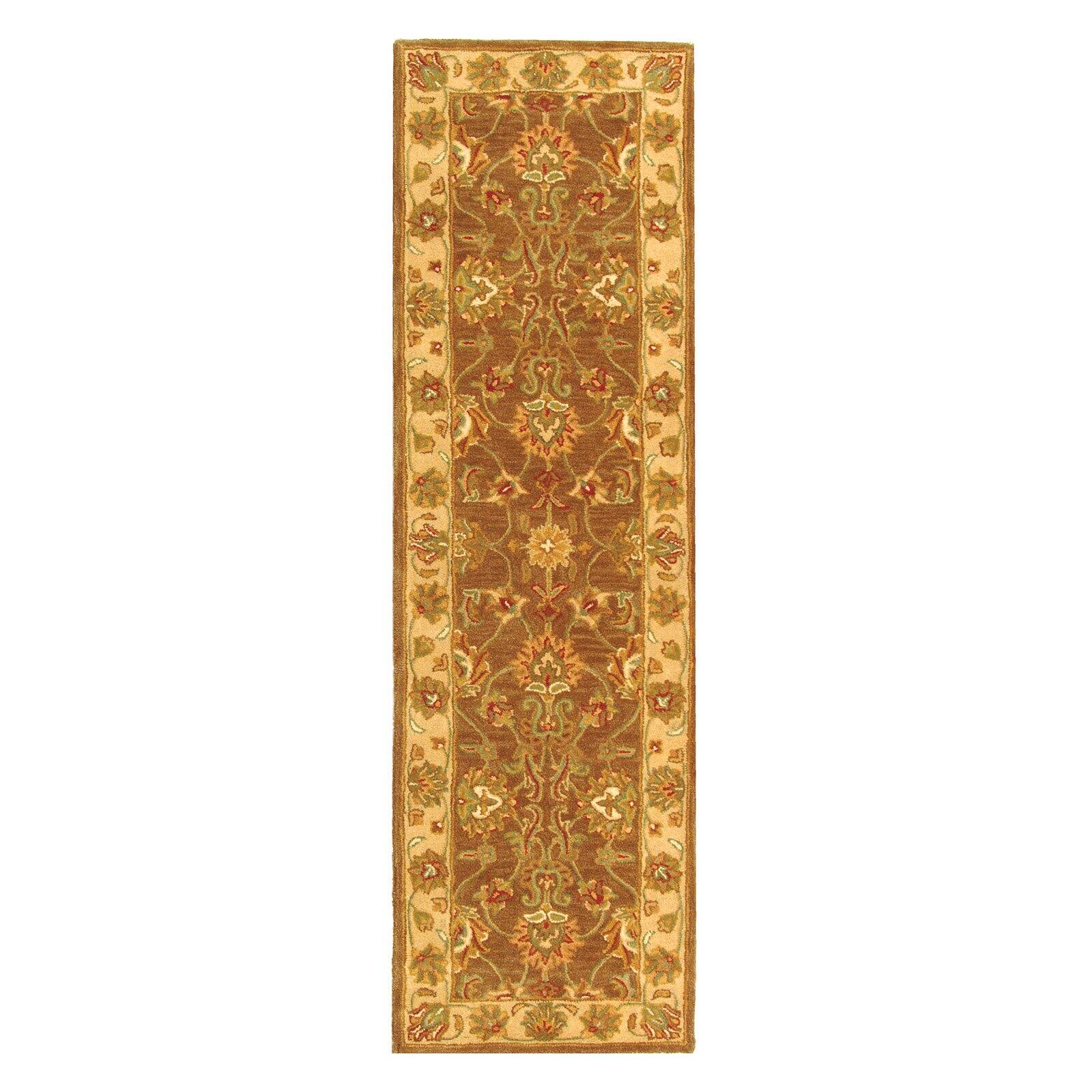 SAFAVIEH Heritage Regis Traditional Wool Area Rug, Brown/Ivory, 4'6" x 6'6" Oval - image 3 of 9
