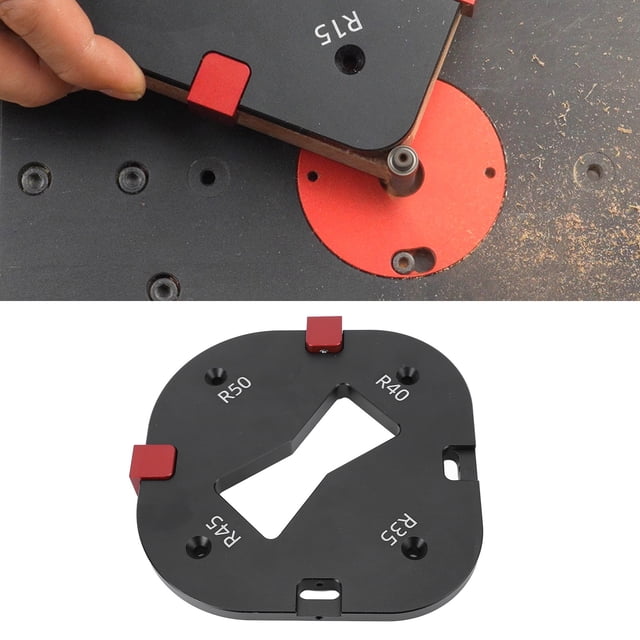 Round Corner Template, R35 R40 R45 R50 CNC Machining Corner Routing Plate Accurate Alignment for Woodworking Carving