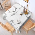 thumbnail image 2 of Square Tablecloth, Waterproof Polyester Table Cover, Wrinkle Resistant & Washable Fabric for Dining, Kitchen, Picnic, 42x42in(107x107cm), Liquid & Marble Print, 2 of 6