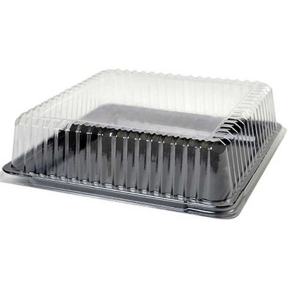 EMI Yoshi 18" x 18" Square Clear Plastic Dome Lid for Catering Trays | 40/Case