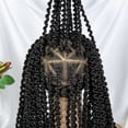 thumbnail image 6 of Synthetic Full Lace Braided Wigs For Black Women Lace Front Spring Twisted Braided Hair wigs with Baby Hair Knotless Braided Lace Front wigs Hand Braided Crochet Twist Wigs Braided Lace Wigs(1B), 6 of 8