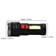 thumbnail image 4 of Fiudx Linterna Led Recargable Por Usb, Potente Luz Principal Xhp50, Foco Lateral Cob, 600 Lm de Brillo, Resistente Al Agua Ipx6, Ideal para Camping, Senderismo y Actividades Al Aire Libre, Batería de, 4 of 7