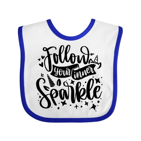 

Inktastic Follow Your Inner Sparkle Gift Baby Boy or Baby Girl Bib
