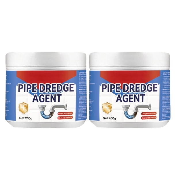 Limpiadores domésticos 200 g Desatascador de desagües en polvo Potente limpiador de tuberías para eliminar obstrucciones, olores y manchas Polvos para dragado de tuberías