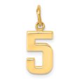 thumbnail image 1 of 14k Yellow Gold Small Number 5 Charm Component Necklace Pendant Charms, 1 of 6
