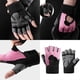 thumbnail image 2 of Weight Lifting Gloves Slip Resistant Hand Grip Half Finger Fitness Gloves For Workout Cycling Weightlifting Bodybuilding Pink XL, 2 of 4