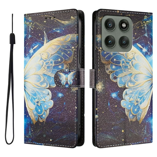 FOXDOCK Funda Tipo Cartera para Motorola Edge 60 Pro con Soporte y Correa – Diseño de Patrones Lindos