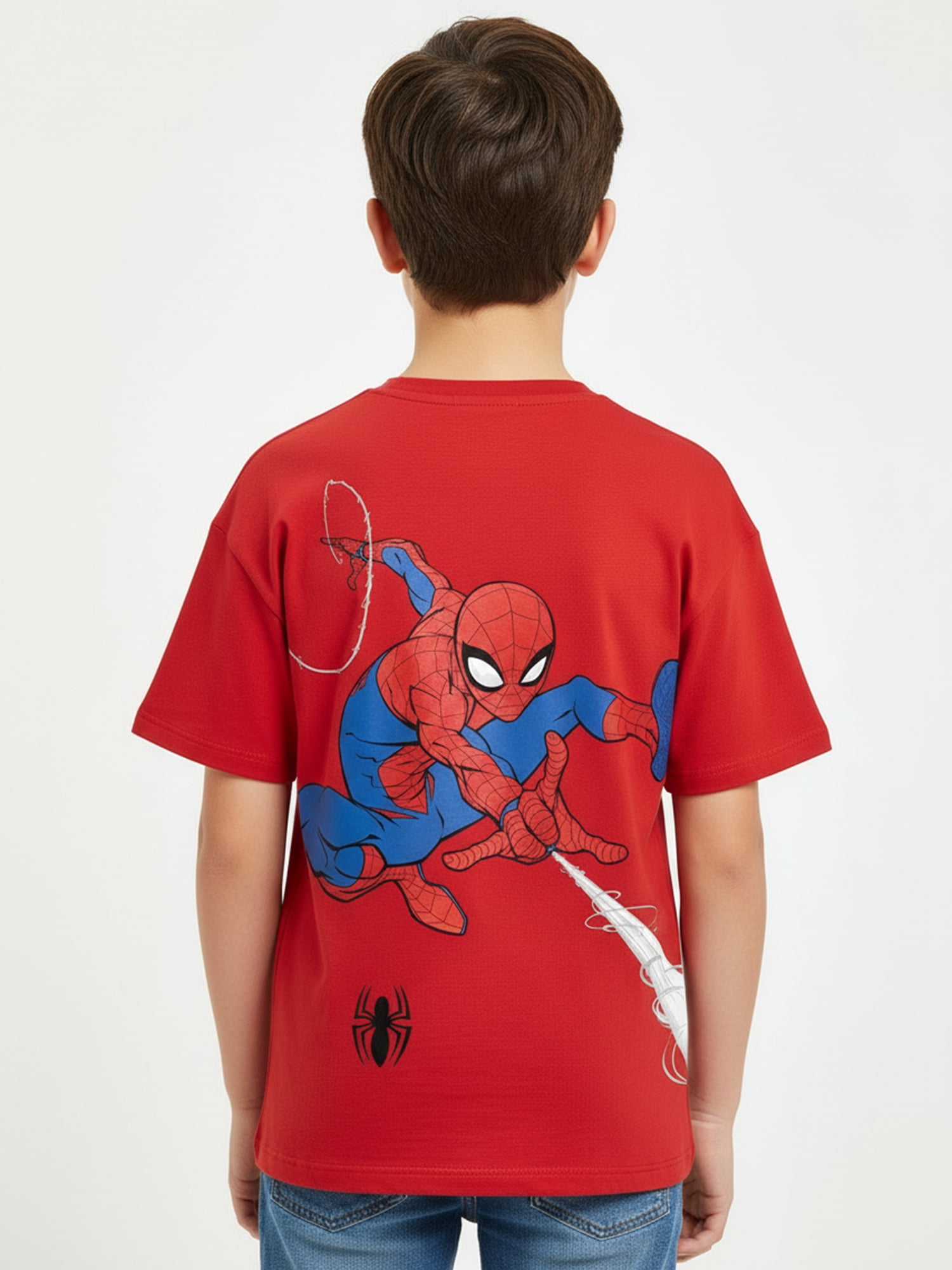 Spider-Man Boys' Embroidered Tee with Short Sleeves, Sizes 4-18