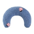 thumbnail image 2 of 2 almohadas para el cuello de mascotas, juguete masticable de peluche para perros, gatitos y gatos. Azul y blanco, 2 of 9