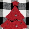 thumbnail image 3 of Christmas Franklin Farm Tree Tufted Plaid Accent Pillow, 12" x 12", 3 of 5