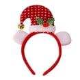 thumbnail image 1 of Billuyoard Diademas de Navidad Accesorios para el cabello de Papá Noel Accesorios de rendimiento de dibujos animados suaves Sombreros para niños Kits de decoración para fiestas punto rojo y blanco, 1 of 6