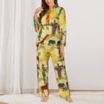 thumbnail image 2 of Daiia Ethnic African for Women's Long-Sleeved Pajama Set – Soft & Comfortable Sleepwear Button-Up Pajamas Cozy Lounge Wear-Large, 2 of 7