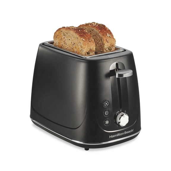 Hamilton Beach 2 Slice Toaster with Bagel, Defrost, and Cancel Buttons, Black