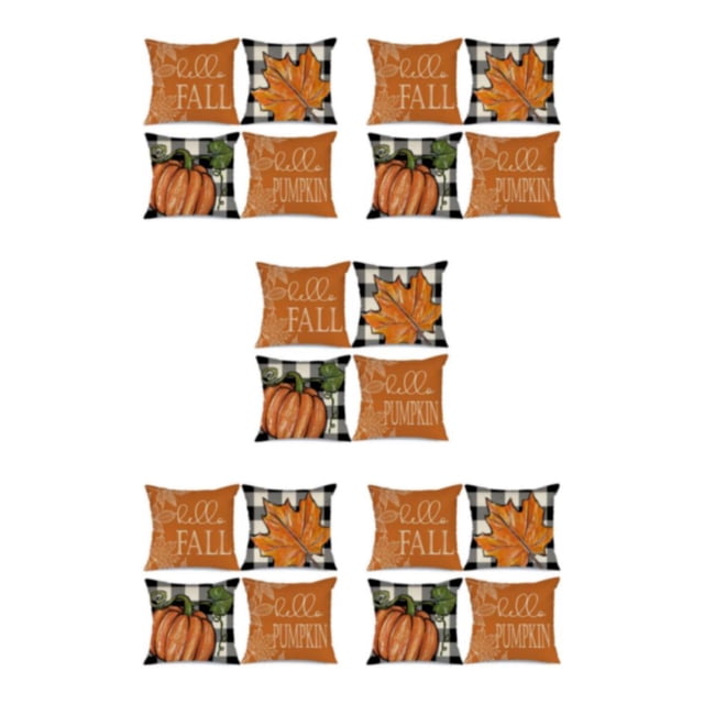 kurtrusly 4pack/lot Holiday Home With Easy-care Pillowcase Soft Cushion Cover Halloween-13 5Set