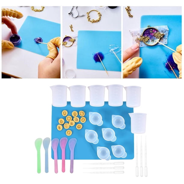 Tazas de de Silicona Reutilizables Lavables 100 Ml Tazas de Medición para Joyería de Resina Epoxi Líquida Que Fabrica Herramientas de Pegamento 36Piezas Macarena Vasos de resina para mezclar