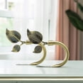 thumbnail image 5 of Leaf Shaped Curtain Holdbacks 2pcs, Handmade Metal Curtain Side Holders for Wall, Curtain Tieback Hook Pull Backs for Drapes Window Home Decoration (Antique Brass), 5 of 7