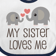 thumbnail image 4 of Inktastic My Sister Loves Me Boys or Girls Baby Bib, 4 of 4