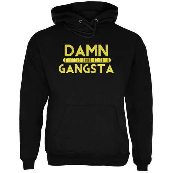 Damn It Feels Good To Be A Gangsta Black Adult Hoodie - X-Large