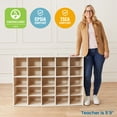 thumbnail image 5 of ECR4Kids Streamline 25 Cubby Tray Storage Cabinet, 5x5, Classroom Furniture, White Wash, 5 of 9