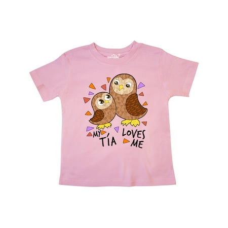 

Inktastic My Tía Loves Me- cute owl family Gift Toddler Boy or Toddler Girl T-Shirt