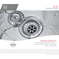 thumbnail image 4 of Stylish 3.5" Stainless Steel Standard Strainer Kitchen Sink with Removable Basket ST-01, 4 of 8