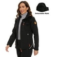 thumbnail image 4 of Women's Softshell Jacket Fleece Lined Water Repellent - Black, 4 of 7