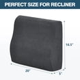thumbnail image 6 of Baibu Lumbar Support Pillow, Dual Layer Gel Memory Foam Back Cushion for Recliner Chair, Lower Back Pain Relief, 20 x 16.5 x 5 in, Gray, 6 of 8