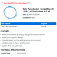 thumbnail image 2 of Water Pump Gasket - Compatible with 1959 - 1962 Ford Galaxie 4.8L V8 1960 1961, 2 of 2
