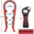 thumbnail image 4 of KINZON Ouvre Bouteille Ouvre Bocal Multifonctionnel 5 en 1 Dcapsuleur Multi Kitchen Tool Ouvre Bocal Facile Convient pour la Main Basse l'artrite ges, 4 of 5