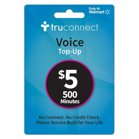 $5 TruConnect Voice 500 Minutes refill card (Email (Best Prepaid Voice Plans)