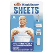 Mr. Clean Magic Eraser Cleaning Thin Sheets, Great for Cleaning Greasy Stove Tops and Tough Stains in Microwaves, White