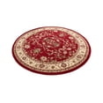 thumbnail image 4 of Unique Loom Sialk Hill Collection Area Rug - Washington (4' 1" Round Burgundy/Cream) Floral Traditional Perfect For Living Room Bed Room Dining Room Office, 4 of 11