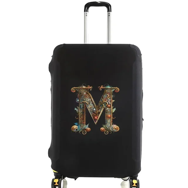Housses de Valise Housse de Protection Valise de Voyage Anti-Rayures Housse Anti-Poussière Réutilisable Housse Anti-Poussière Lavable Motif Imprimé Graphique 8lettre Graphique m S