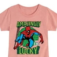 thumbnail image 3 of Marvel Spider-Man - St. Patrick's Day Amazingly Lucky - Girls Fitted Short Sleeve Graphic T-Shirt, 3 of 5