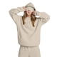 thumbnail image 1 of Sudadera con Capucha para Mujer con Antifaz, de Larga, Holgada y Cómoda, Estilo Informal, para Otoño, Estilo Y2K Albaricoque XL, 1 of 7