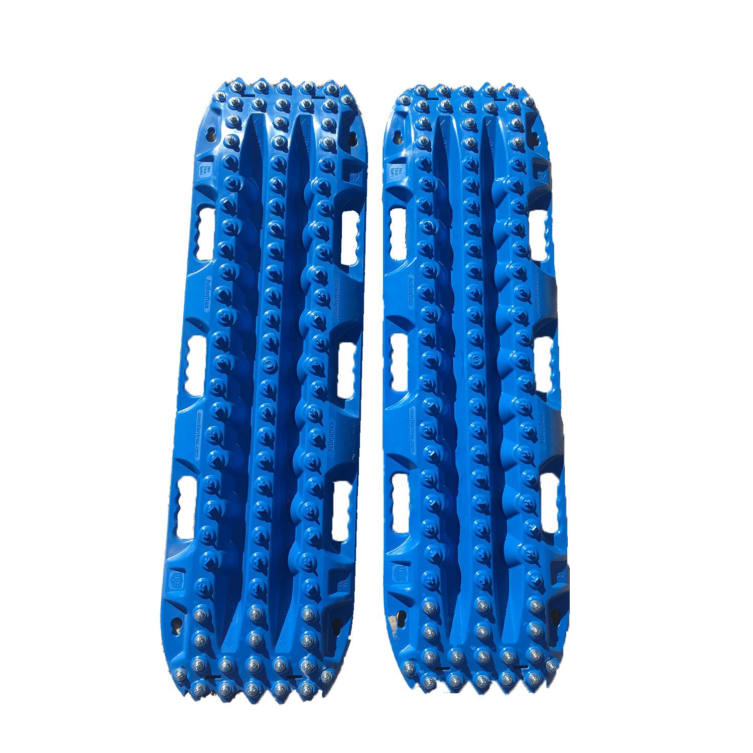 ActionTrax Traction Boards with Metal Teeth for Off Road Rescue, Blue
