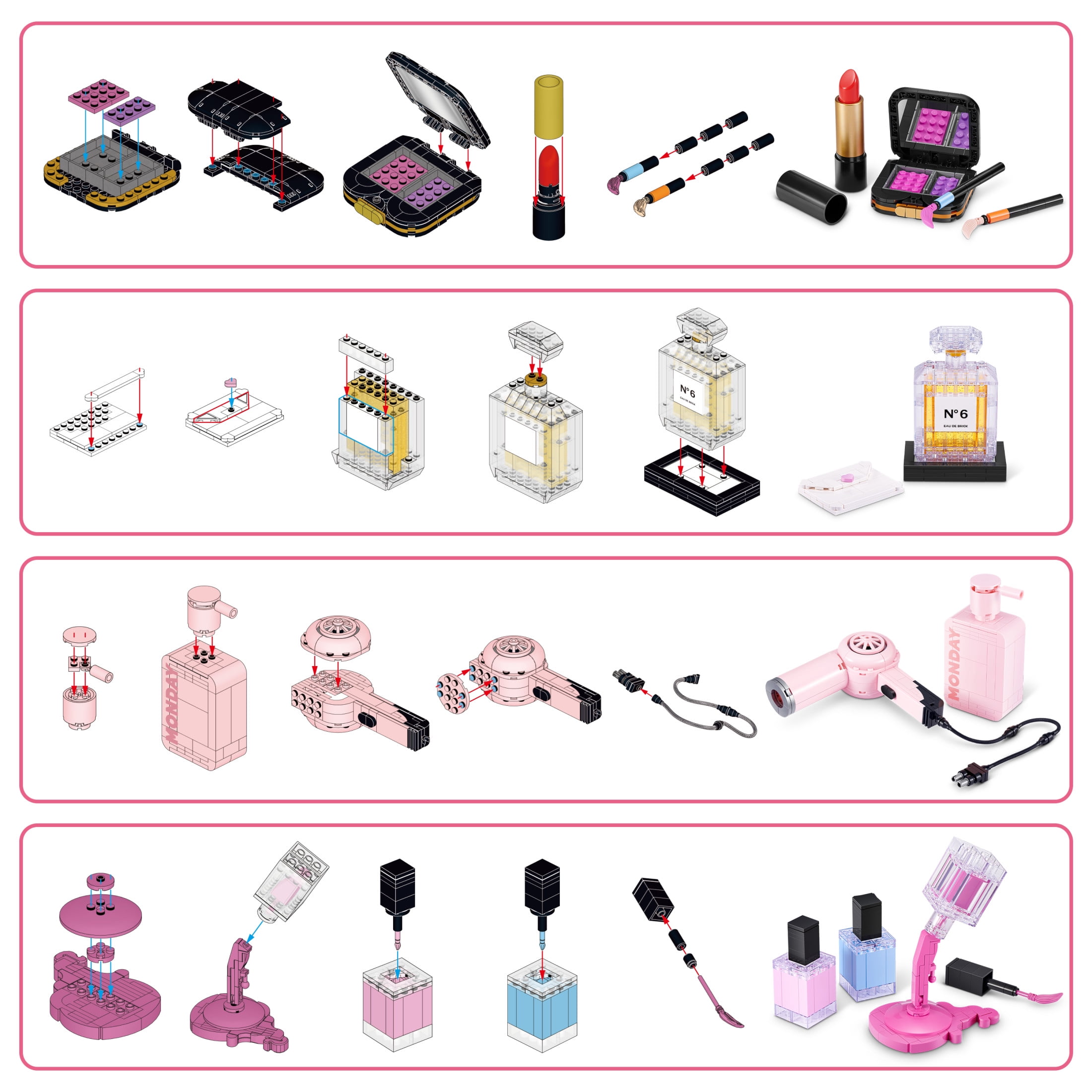 Collection MAX Build More Premium Beauty (Parfum) par ZURU – Jouet surprise et mini briques à collectionner avec jusqu’à 169 pièces, à construire et exposer, 8 ans +, enfants, ados et adultes