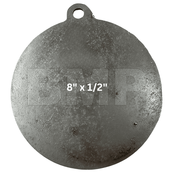 AR500 Steel Gong Shooting Target 1/2" – 8" Round – 1-Hole-0200142