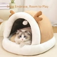 thumbnail image 5 of Warm Fleece Pet Bed - Deer Style, Cold-Proof Nest for Cats and Dogs, Thickened & Soft for Comfort, Adorable Look, Suitable for All Seasons, 5 of 6