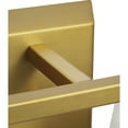 thumbnail image 6 of Vertex Collection Two-Light Brushed Gold Etched White Glass Contemporary Bath Light, 6 of 14