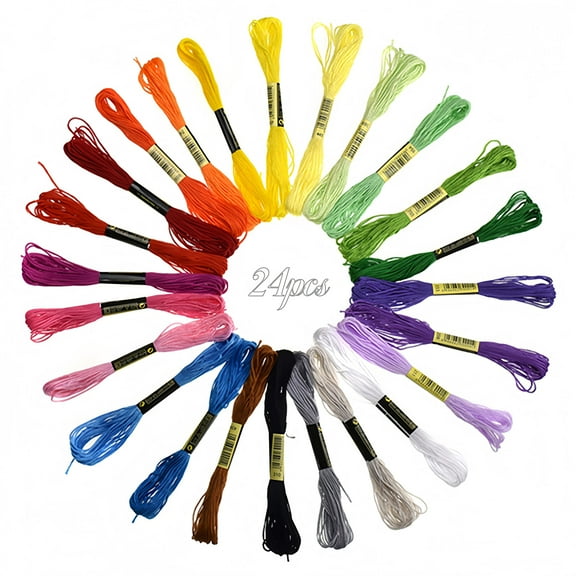 Embroidery Thread Friendship Bracelet String Premium Rainbow Color Floss Bobbins Needl Epoint thread Variegated Floas  for Cross Stitch, Hand Embroidery, String Art