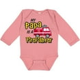 thumbnail image 3 of Inktastic My Papa is a Firefighter with Fire Truck Boys or Girls Long Sleeve Baby Bodysuit, 3 of 5