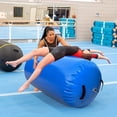 thumbnail image 2 of 1pc inflatable fitness cylinder, air tumbling barrel for bounce training. Includes air pump. Slight color deviation possible, does not affect use., 2 of 11