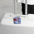thumbnail image 5 of Square 2Pack PU Leather Purple Animal Circus Cruise Luggage Tag with Privacy Cover and Stainless Steel Ring - Suitable for Travel Handbags Backpacks Luggage Tags, 5 of 6