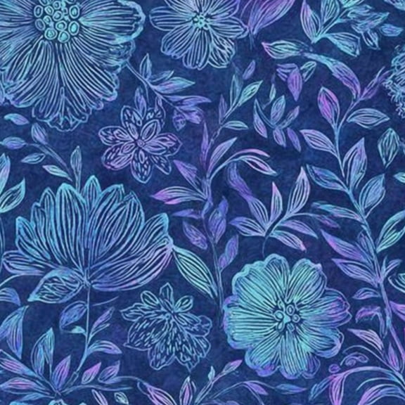 Boho Peel and Stick Wallpaper 23.6in x 9.8ft Blue Purple Floral Stylized Flowers Leaves Contact Paper Vinyl Self-Adhesive Removable Wall Paper for Bedroom Nursery Decor Renter Friendly