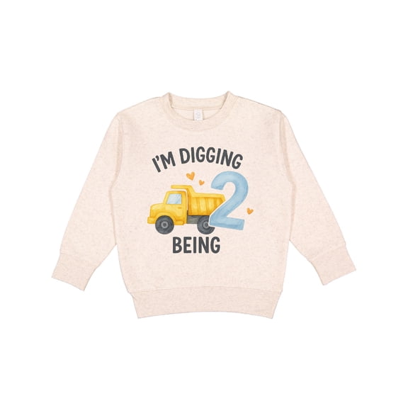 Inktastic I'm Digging Being 2 Birthday Truck Toddler Sweatshirt