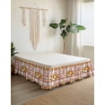thumbnail image 2 of Fall Pumpkin Bed Skirt Queen Size 16 Inch Drop, Sunflower Maple Leaf Brown White Plaid Wrap Around Dust Ruffle Bedskirts, Wrinkle & Fade Resistant Easy Fit Bedskirt with Adjustable Elastic, 2 of 8