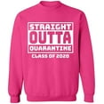 thumbnail image 2 of OXI Crewneck Sweatshirt - Straight Outta Quarantine Class of 2020,Basic Casual Sweatshirts for Men's and Women Fleece Sweatshirt Long Sleeve - Heliconia X-Large, 2 of 2