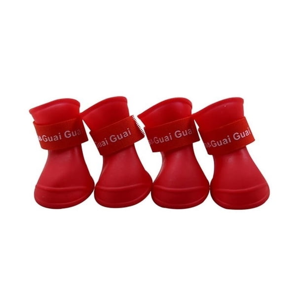 4 unid/set de zapatos de lluvia para perros, zapatos antideslizantes impermeables para gatos, botas de goma para calzado al aire libre, calcetines, zapatos perro sapato cachorro Tan Jianjun unisex