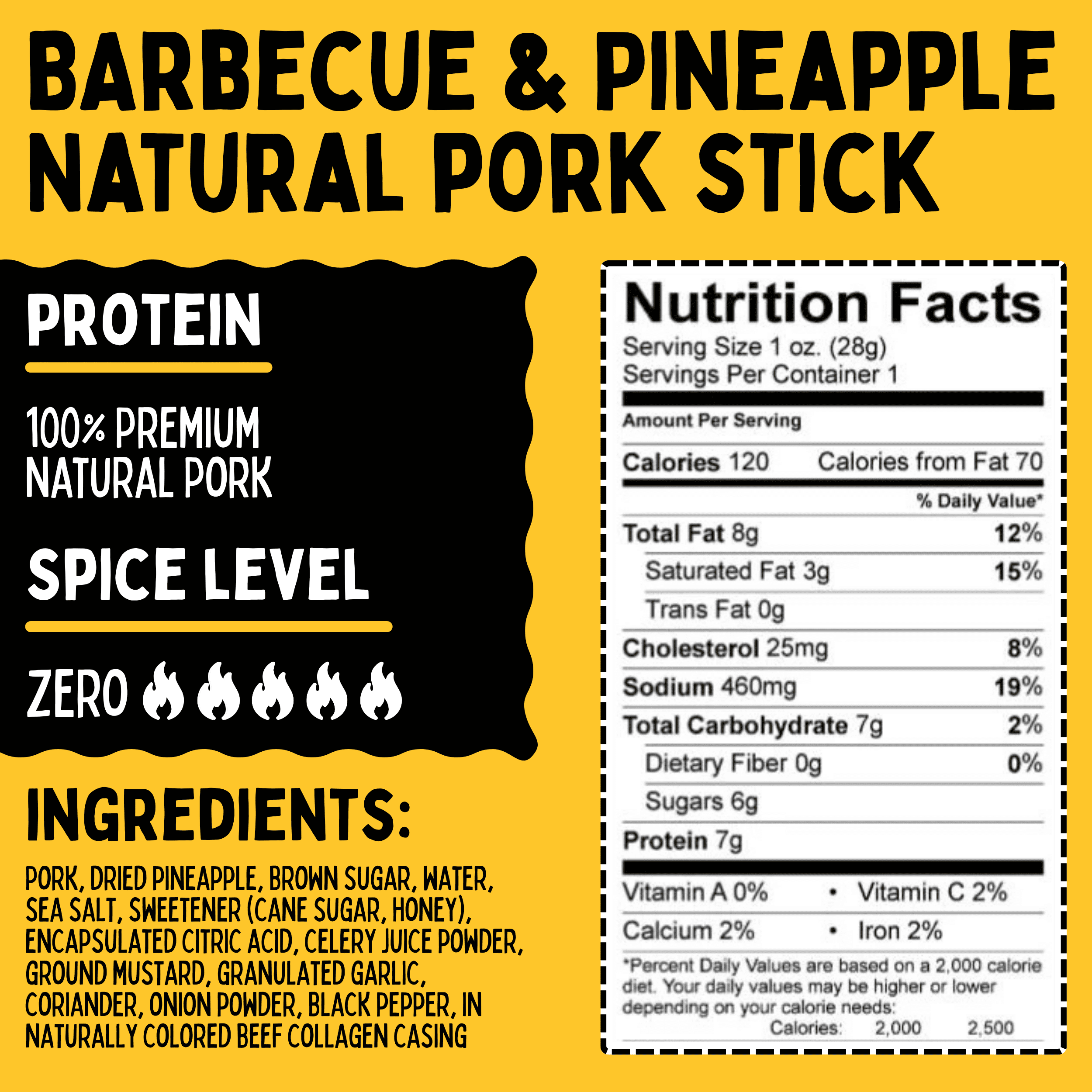 Barbecue and Pineapple Natural Pork Meat Sticks, Smoked Meat Stick Travel Snacks, Snack Bundle of 24 Mild Flavored Snack Sticks – Sogo Snacks